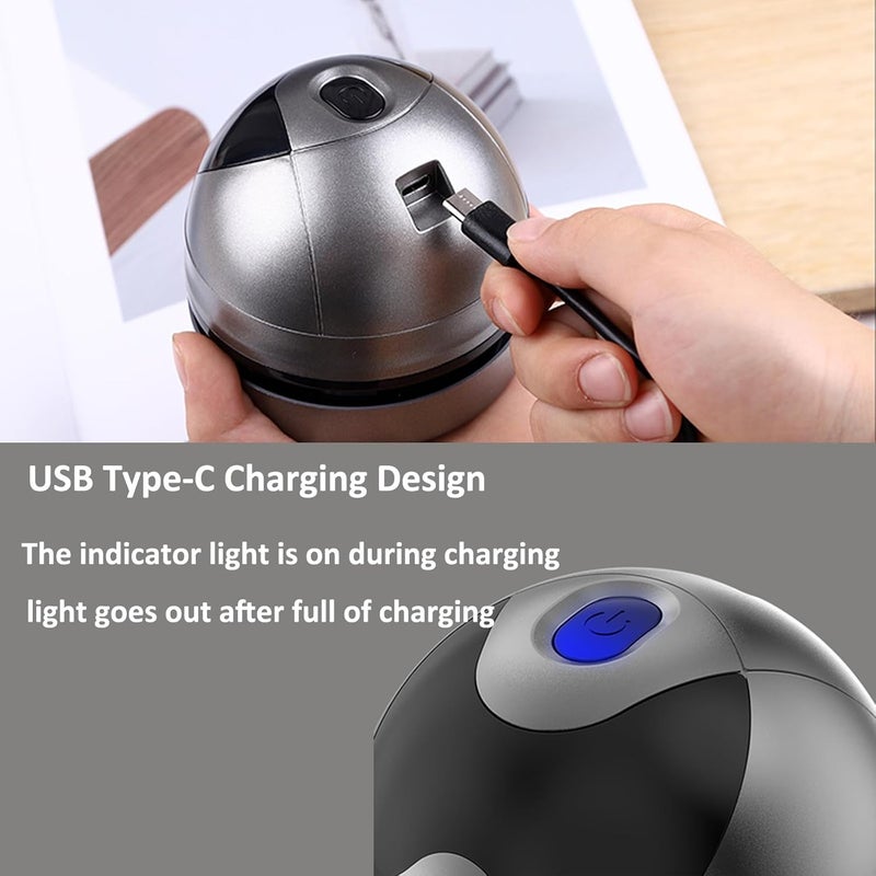Hallocool Mini Desktop Vacuum Cleaner Mini Vacuum Cleaner for Desk Table Crumbs Vacuum Sweeper Rechargeable Keyboard Computer Vacuum Cleaner with Nozzle - Image 2